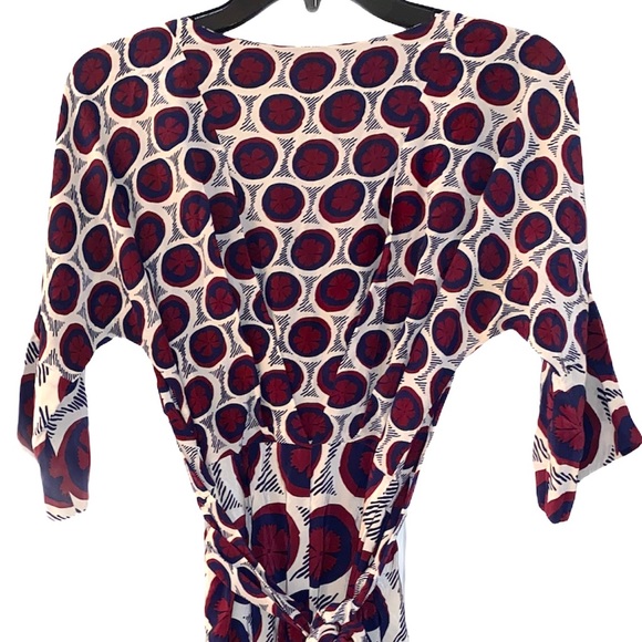 ANTHROPOLOGIE Maeve Silk Floral Geometric Dress Size 2 - Picture 7 of 13